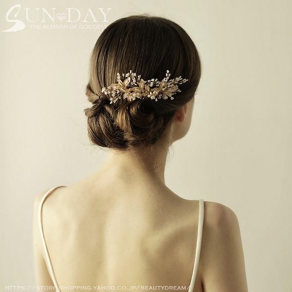 新品 可愛いヘアアクセ ヘアアクセサリー 髪飾り ウエディング ヘッドアクセ ヘッドアクセサリー ガ...