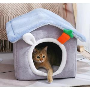 5％OFFクーポンペットハウス ドーム型 犬ハウス 猫ハウス 犬 ベッド おしゃれ 屋根のハウス 猫 小型犬 介護 ふわふわ 通年 クッション