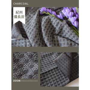 ボディタオル 天然素材 麻 紀州備長炭 1枚 ...の詳細画像2