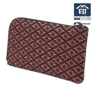 印傳屋（INDEN-YA） 印伝 印伝財布がま口 日本製 鹿革に漆塗り 手作り