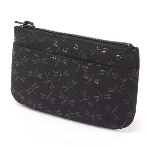 財布 小銭入れ 小物入れ 甲州印伝 印傳屋 上原勇七 1002 とんぼ 黒地×黒漆 鹿革 本革 レザー 和柄 ブランド 冬ギフト バレンタイン 贈り物 YM02