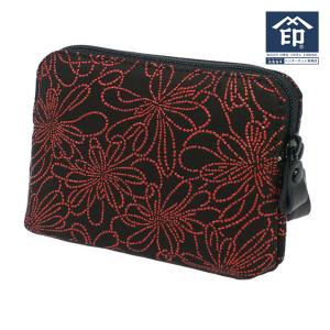 印傳屋（INDEN-YA） 印伝 甲州印伝 上原勇七 ポーチ 化粧ポーチ 4405