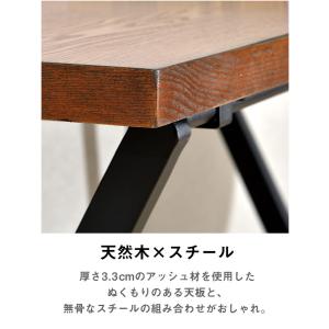 木製折りたたみデスク ヴィンテージ風 幅90c...の詳細画像4