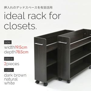 押入れ ラック 収納 幅19.5 奥行78 ....の詳細画像1