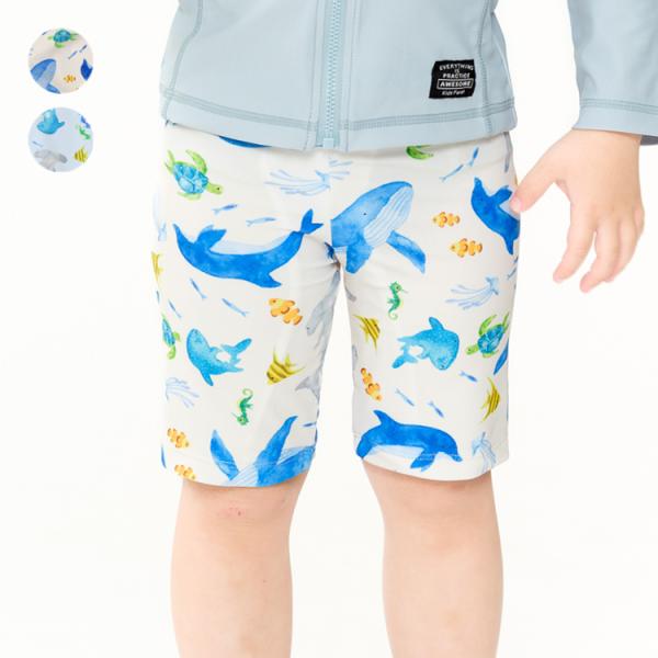 子供服 Kids Foret (キッズフォーレ) 海の生き物総柄スイムパンツ・水着 90cm 100...