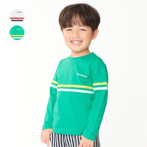 【24春SALE20%OFF価格】 moujonjon (ムージョンジョン) ライン入り長袖Ｔシャツ・ロンT キッズ 男の子 M12804｜こどもの森e-shop Yahoo!店