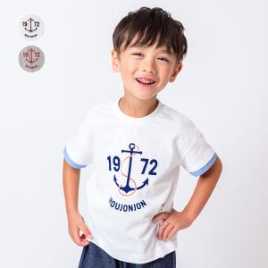 【子供服】 moujonjon (ムージョンジョン) アンカープリント半袖Tシャツ 80cm〜140...