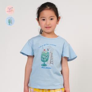 【1100円均一セール価格】 moujonjon (ムージョンジョン) ネット限定日本製フレアスリーブＴシャツ キッズ 女の子 M46802｜marutaka-iryo