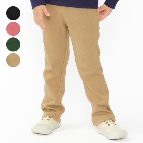 子供服 moujonjon (ムージョンジョン) 爆温裏起毛無地ストレート長パンツ 80cm〜140...
