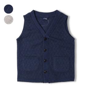 【再値下げ】22秋冬セール:50%OFF価格 crescent (クレセント) ニットキルト無地ベスト キッズ 男の子 N56200