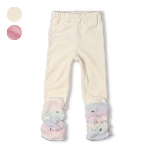 子供服 crescent (クレセント) 裾ボアベロア裏起毛レギンス・スパッツ 80cm 90cm ...