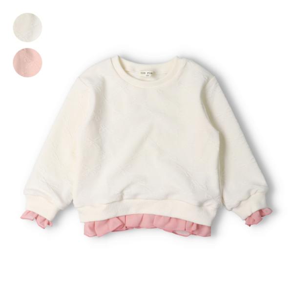 子供服 KIDS FOREST(キッズフォレスト) リボン柄キルトトレーナー・スウェット 80cm ...