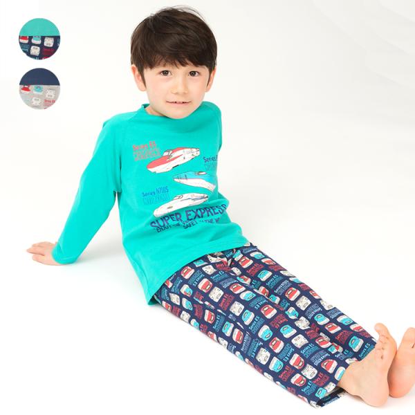 子供服 Hungry Heart (ハングリーハート) JR新幹線電車プリント長袖パジャマ 80cm...