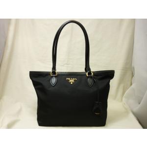 【中古】プラダ PRADA トートバッグ 1BG159 ナイロンハンドバッグ　ブラック　ゴールド金具  新入荷｜marutake-tamaya