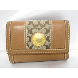 【中古】コーチ Wホック コンパクト財布 40501 COACH ERGO LEATHER エルゴレ...