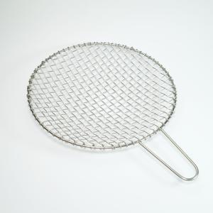 鳥井金網工芸 ステンレス製 手編み水切りカゴ 丸型（直径30cm） テレビ