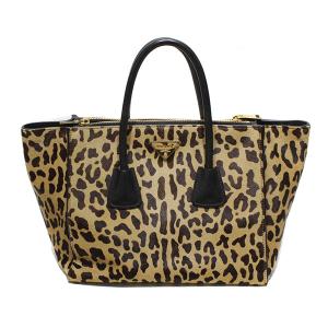 プラダ PRADA レオパード ヒョウ柄 ブラック 2wayバッグ BN2625