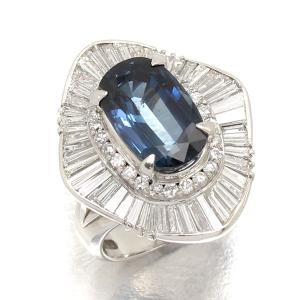 プラチナ ヒスイ ダイヤモンド リング 14号 J2.92ct D0.36ct Pt900
