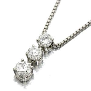 プラチナ ダイヤモンド ネックレス D1.219ct ソーティング付き 45cm｜marutaki