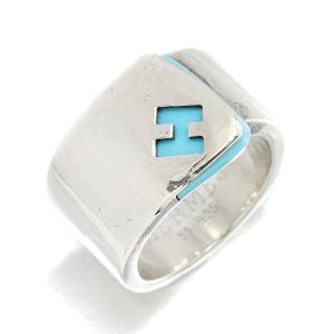 HERMES（エルメス） Hロゴ キャンディリング シルバー/ブルー : BRING