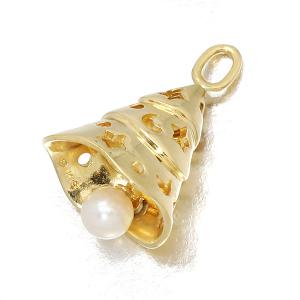 MIKIMOTO（ミキモト） リーフモチーフ あこや真珠 ブローチ K18YG 約