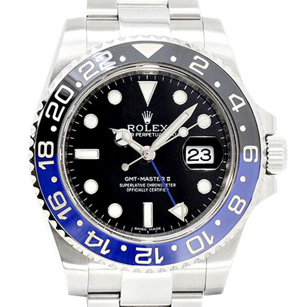 ロレックス ROLEX GMTマスターII 116710BLNR ランダム 黒文字盤 SS メンズ腕...