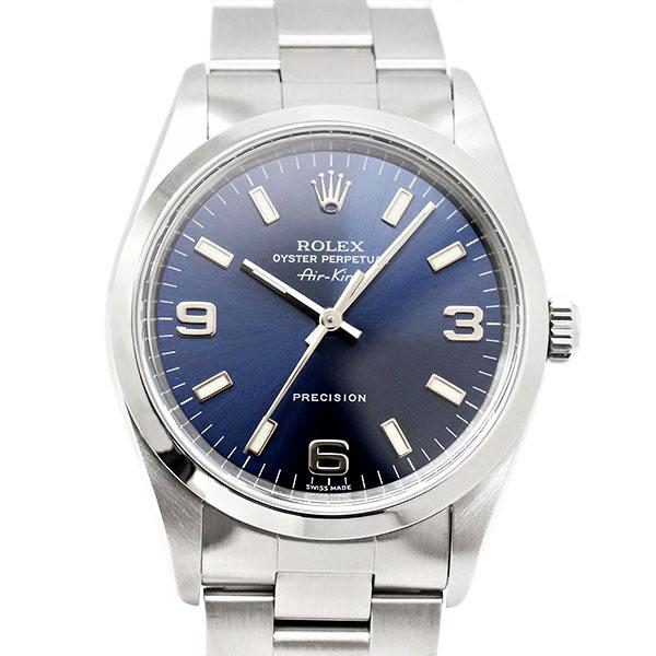 ロレックス ROLEX エアキング 14000M ブルー文字盤 Y番 SS メンズ腕時計 自動巻き ...