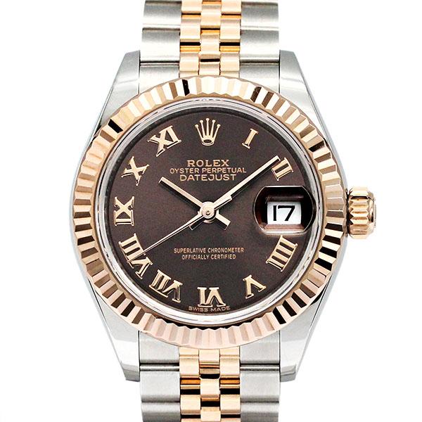 ロレックス ROLEX デイトジャスト 279171 チョコレートローマ文字盤 ランダム PG/SS...
