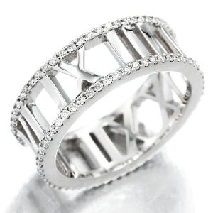 ティファニー　TIFFANY　K18PG　7.5号　オープンアトラスリング　良品 ティファニー TIFFANY＆CO アトラス オープンリング 750PG ジュエリー