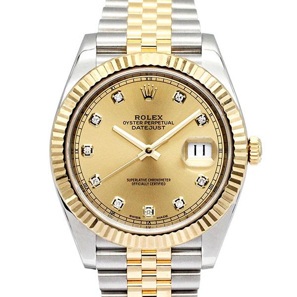 ロレックス ROLEX デイトジャスト 126333G シャンパン文字盤 ランダム 10Pダイヤ S...
