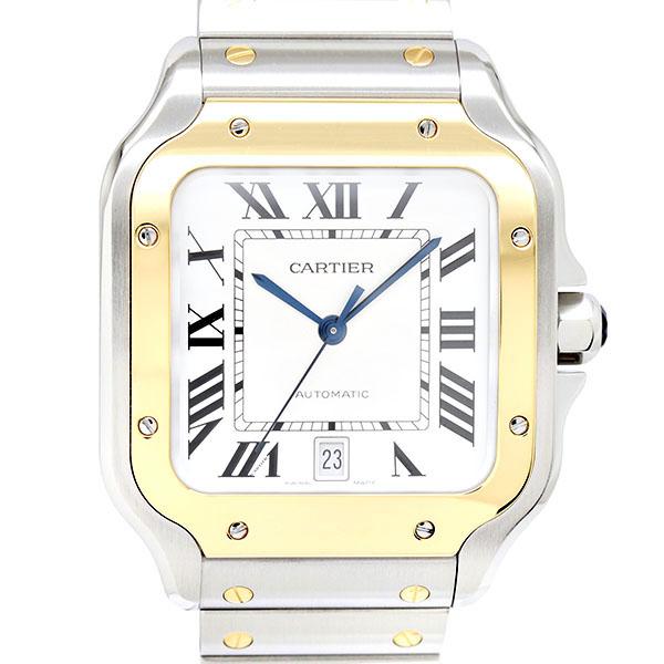 美品 カルティエ Cartier サントス ドゥ カルティエ ウォッチ LM W2SA0006 メン...