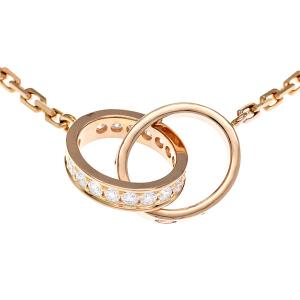 カルティエ Cartier ベビーラブ ダイヤモンド ネックレス K18PG LOVE ブランド 女性 レディース ジュエリー プレゼント