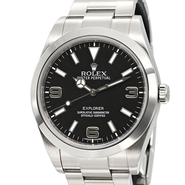 ロレックス ROLEX エクスプローラーI 前期モデル G番(2010製) 214270 黒文字盤 ...