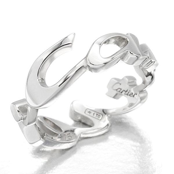 カルティエ Cartier シグネイチャー K18WG リング #50 ゴールド 新品仕上げ 指輪 ...