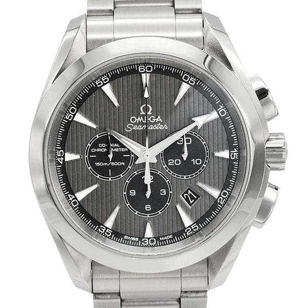 オメガ OMEGA シーマスター アクアテラ コーアクシャル クロノグラフ グレー文字盤 SS メン...