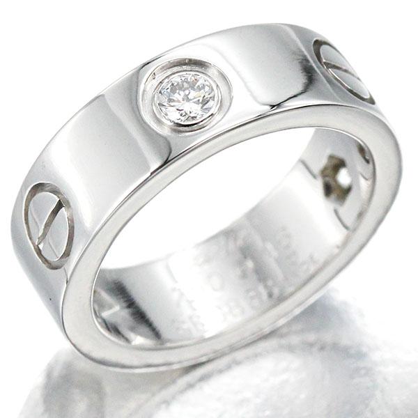 新品仕上げ済み カルティエ Cartier ラブ リング 3Pダイヤモンド #46 K18 ゴールド...