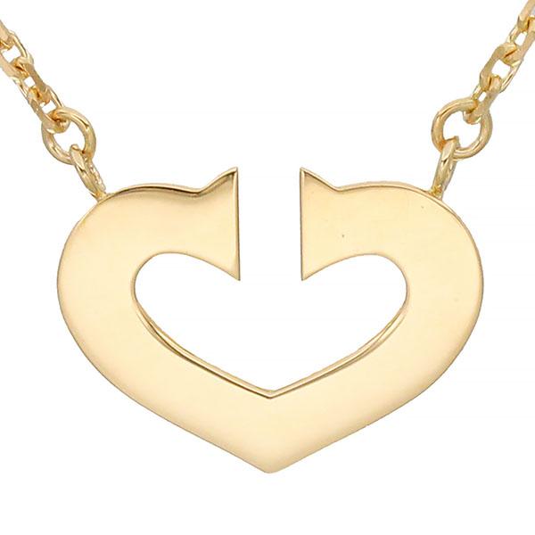 新品仕上げ済み カルティエ Cartier Cハート ネックレス 40cm K18YG ゴールド ジ...