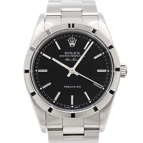 ロレックス ROLEX エアキング 14010M ブラック文字盤 F番(2004年頃製) SS メン...