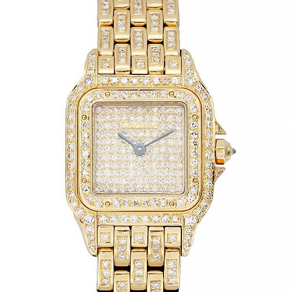 カルティエ Cartier パンテールSM アフターダイヤ K18YG レディース腕時計 クォーツ ...