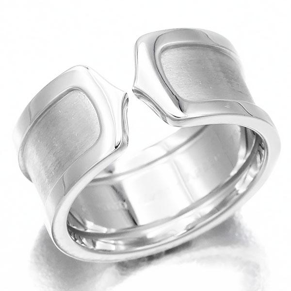 カルティエ Cartier C2 リング LM #58 K18WG 指輪 アクセサリー 女性 レディ...