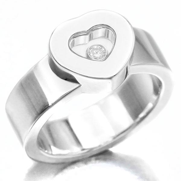 新品仕上げ ショパール Chopard ハッピーダイヤモンド リング 10号 K18WG アクセサリ...