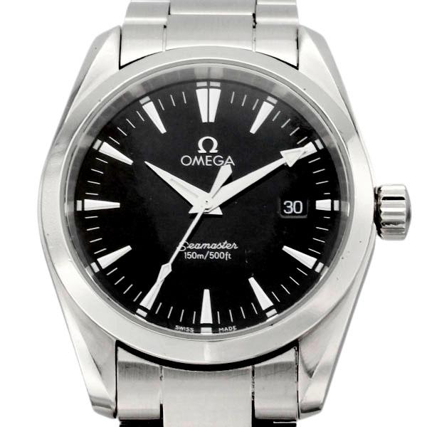 オメガ OMEGA シーマスター アクアテラ ブラック文字盤 メンズ腕時計 クォーツ Seamast...