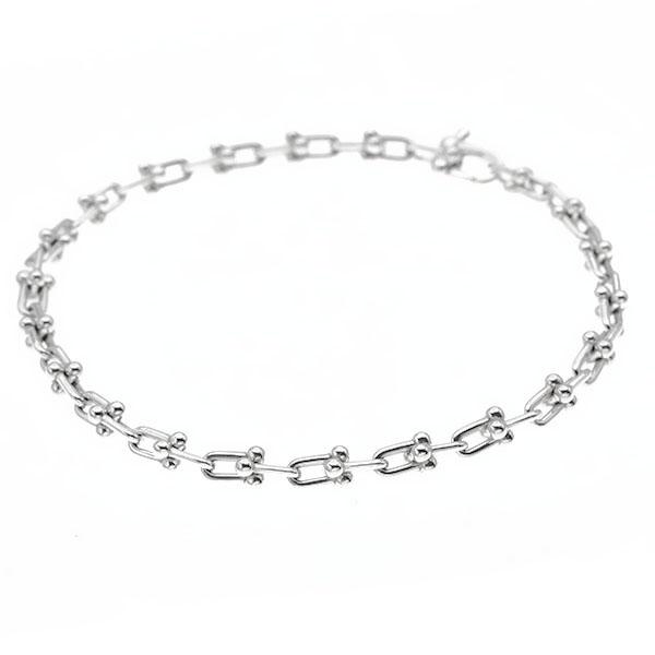 ティファニー TIFFANY＆Co. ハードウェア マイクロ リンク ブレスレット ラージ 17cm...