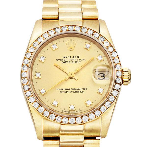 ロレックス ROLEX デイトジャスト 68288 E番 K18YG 純正ダイヤベゼル ボーイズ腕時...