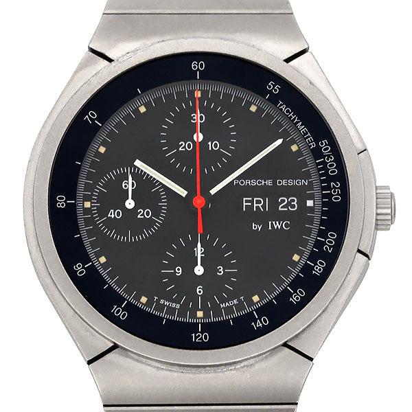 インターナショナルウォッチカンパニー IWC ポルシェデザイン チタニウムクロノグラフ 黒文字盤 メ...