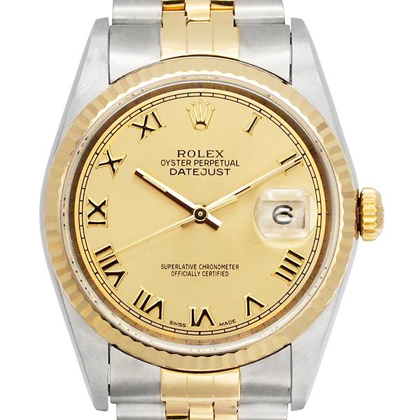 ロレックス ROLEX デイトジャスト 16233 シャンパン文字盤 W番(1994年頃製) 自動巻...