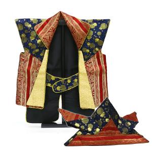 陣羽織 烏帽子 飾り台付き 巾着袋入り 初節句 記念撮影 七五三 御祝