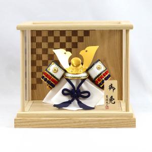 吉徳大光 五月人形 吉徳 兜ケース飾り 8号 黒絲縅 兜 ケース入り 黒塗