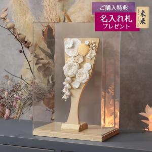 羽子板 お祝い 初正月 つまみ細工 髪飾り付き 白金 羽子板 (大) アクリルケース 霞 KASUMI 2436
