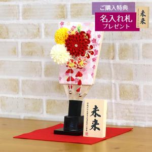 羽子板 お祝い 初正月 ちりめん細工髪飾り付き 敷き布セット : 雛人形